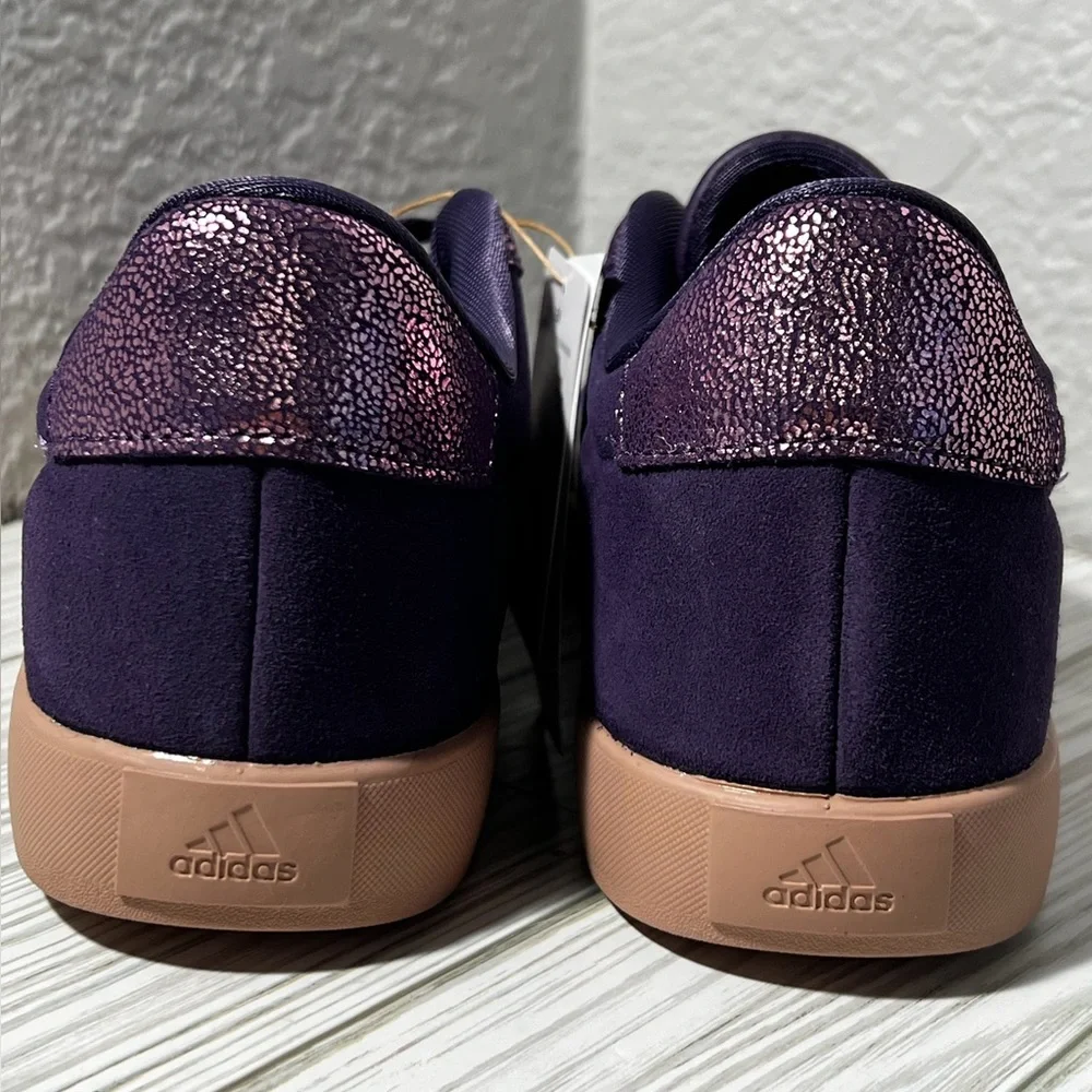 Adidas VL Court 3.0 youth kids sneakers shoes purple size 6 JS3485‎